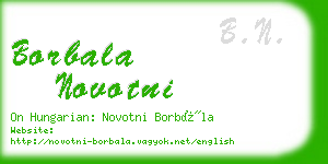 borbala novotni business card